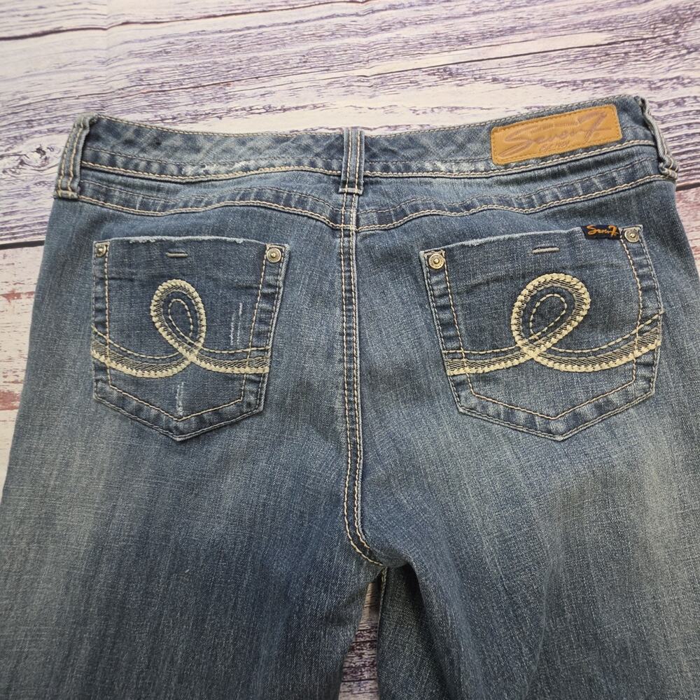 Seven7 Jeans Women's Distressed Slim Straight Size 10